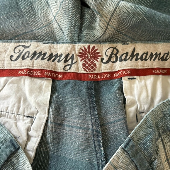 Tommy Bahama Blue Plaid Linen Blend Men’s Shorts Size 38 - Picture 3 of 9